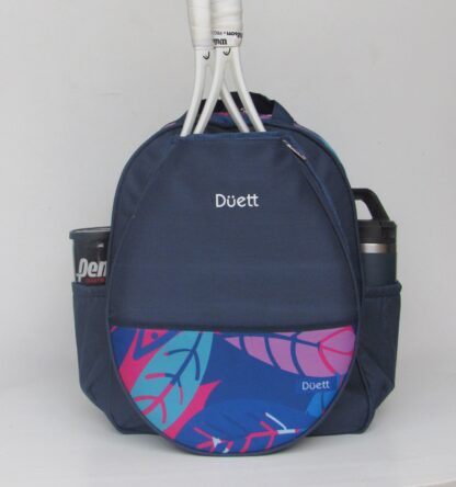 Mochila raqeutera color azul, para tenis.
